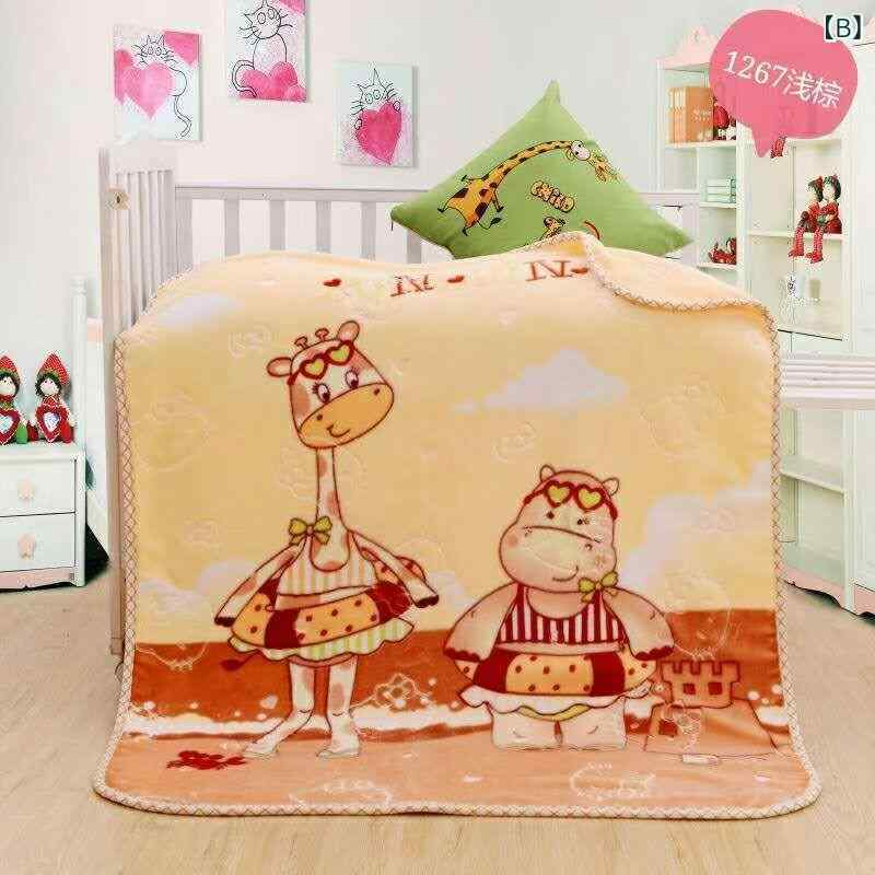 ブランケット ベビー キッズ 子供用 ラッセルマイヤー ダブル ふわふわ ラウンドエッジ 幼稚園 お昼寝 掛け毛布 オールシーズン かわいい