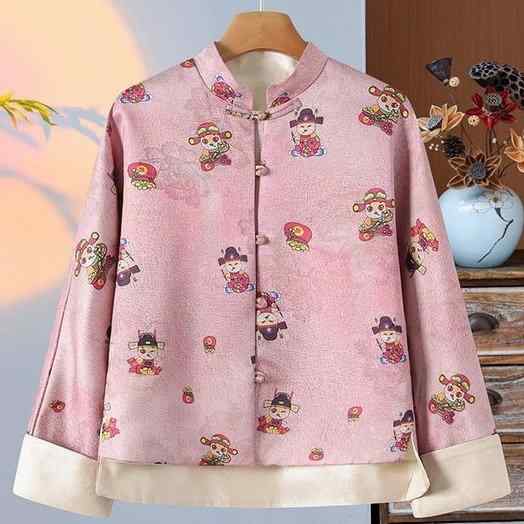 ジャケット レディース 新中華風 ショート丈 高級感 チャイナボタン 刺繍 レトロ 唐装 春秋 綿ポリ 花柄 エレガント