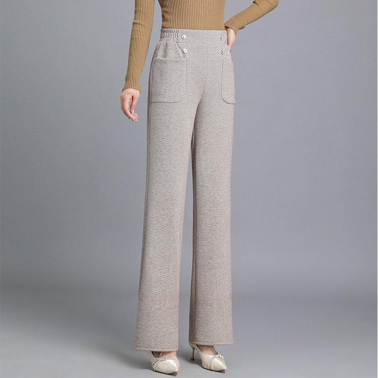 パンツ レディース ミセス 中高年女性 春秋 大きいサイズ ゆったり 落ち感 ストレートパンツ ストレッ..