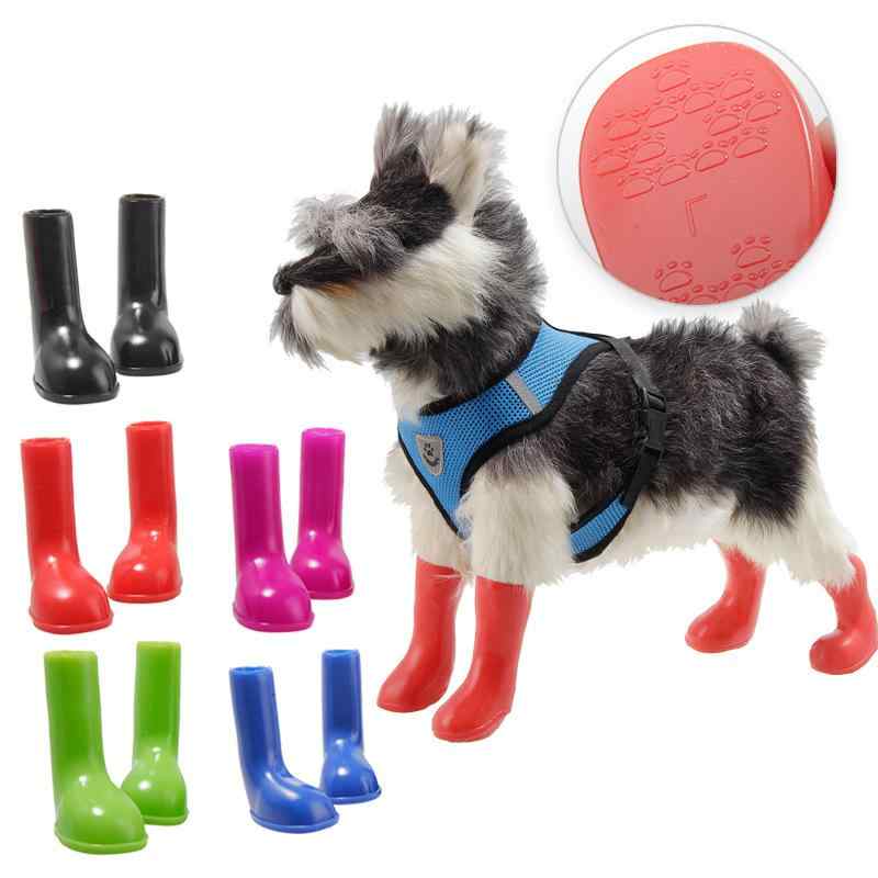 ペット用レインシューズ 犬用 防水 滑り止め 伸縮性抜群 雨の日 お散歩 外出 おしゃれな足元カバー バブルタイプ PU素材 カラフル S M Lサイズ対応