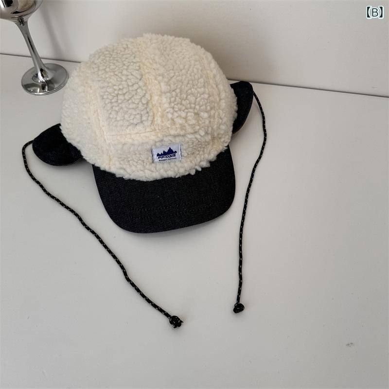 帽子 メンズ レディース 防寒 保温 耳当て付き 防風 フリース 迷彩柄 切り替え ワッペン 顎紐 キャップ ロシア帽 秋冬 カジュアル ベーシック スタイリッシュ