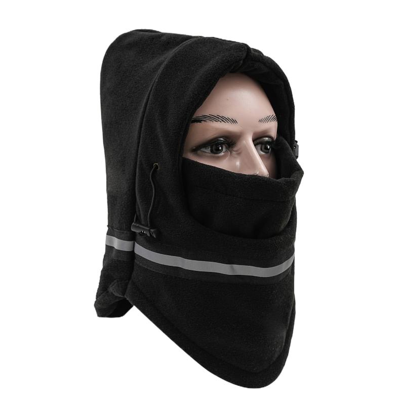 帽子 メンズ レディース 男女兼用 防風 ネックウォーマー一体型 反射材 保温 目出し帽 バラクラバ 防寒帽 サイクリング バイク スキー スノーボード フリース ポリエステル 秋冬