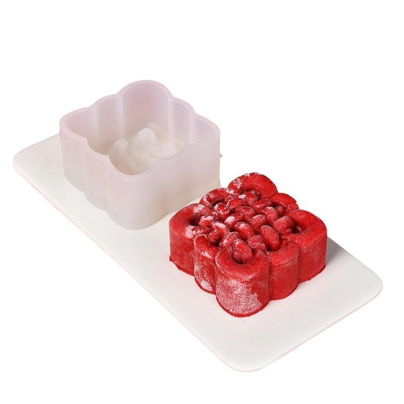 ケーキ型 シリコン製 不規則形 中国結び ムース チョコレート アイスクリーム 新年 春節 国潮風 中国式 文化創意 焼き菓子 製菓道具