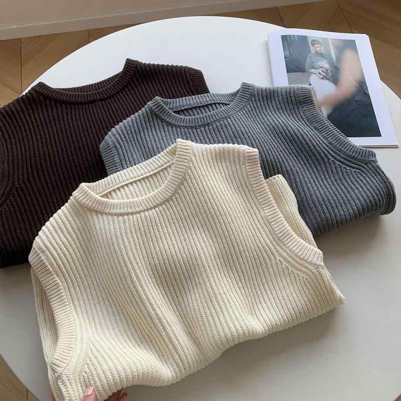 ニットベスト レディース 女性用 韓国ファッション レイヤード 重ね着 着回し抜群 通勤 オフィス きれ..