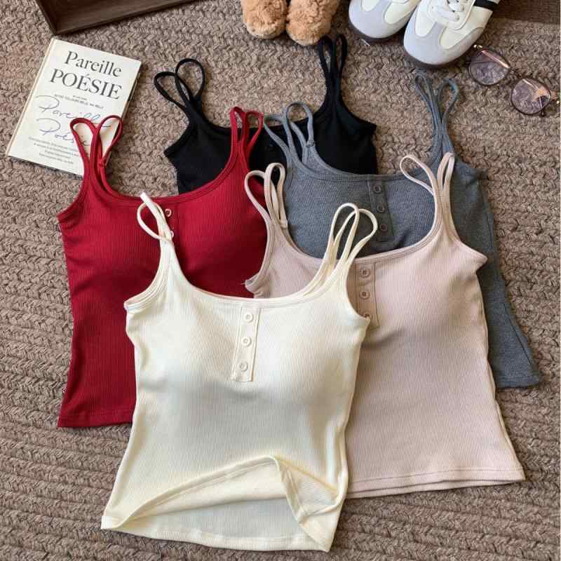 タンクトップ レディース 保温 カップ付き 起毛加工 シームレス Uネック ダブルストラップ 無地 重ね着 肌着 厚手 ビスコース繊維 秋冬