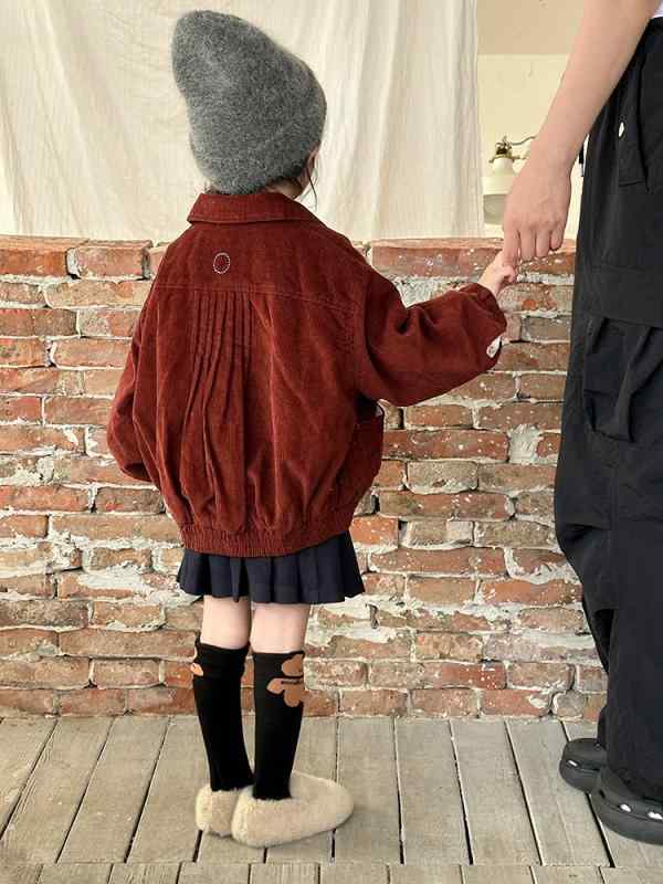 キッズアウター 男の子 女の子 男女兼用 子供 コーデュロイ 裏起毛 厚手 暖かい 防寒着 シングルボタン..