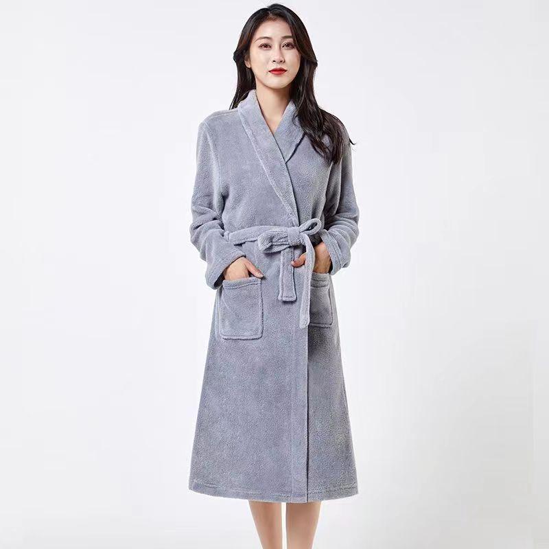 ルームウェア メンズ レディース 厚手 もこもこ フランネル フリース 暖かい 保温 防寒 ロング丈 バス..