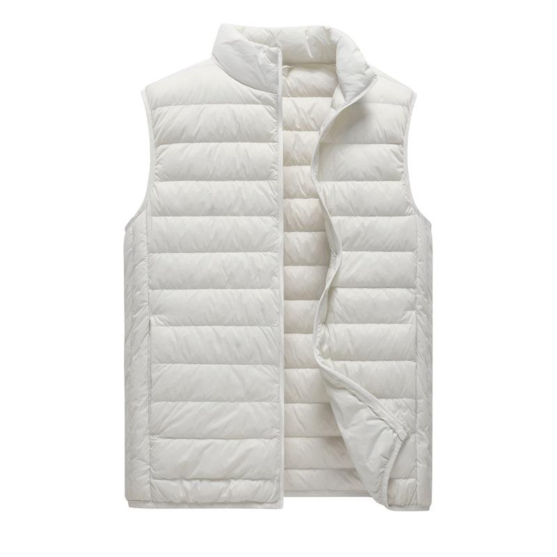 ベスト ユニセックス 軽量 薄手 保温 防風 ダウンベスト ジレ スタンドカラー ショート丈 秋冬 春夏 スポーツ アウトドア トレーニング ペア カップル 男女兼用