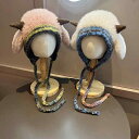 ニット帽 キッズ 女の子 冬 あったか 防寒 厚手 ふわふわ もこもこ 羊耳付きデザイン 耳当て 子供用 ガールズ 防風 かわいい おしゃれ ポップ ポリエステ...