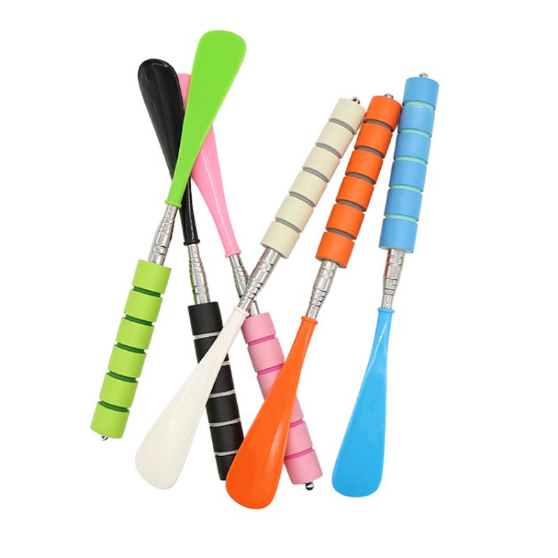 靴べら ステンレス 伸縮式 ロングハンドル 家庭用 玄関 かがまず履ける 楽々 30cmから71cmまで長さ調整可能 6色 カラフル スタイリッシュ 腰に優しい