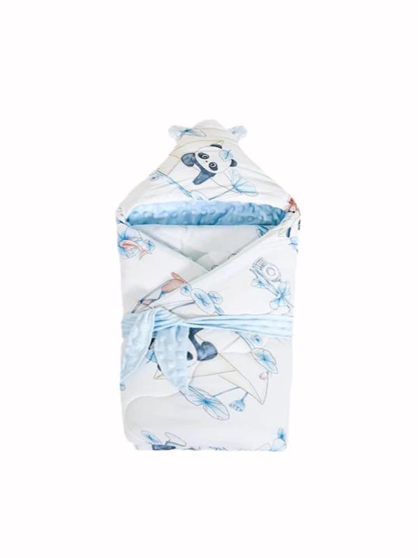 おくるみ ベビー 新生児 厚手 防風 保温 防寒 あったか 冷気対策 純綿 コットン ドット柄モコモコ かわ..