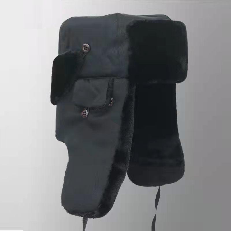 帽子 メンズ フライトキャップ 男性用 防寒 保温 裏ボア 厚手 耳当て付き ロシア帽 スノーキャップ 警..