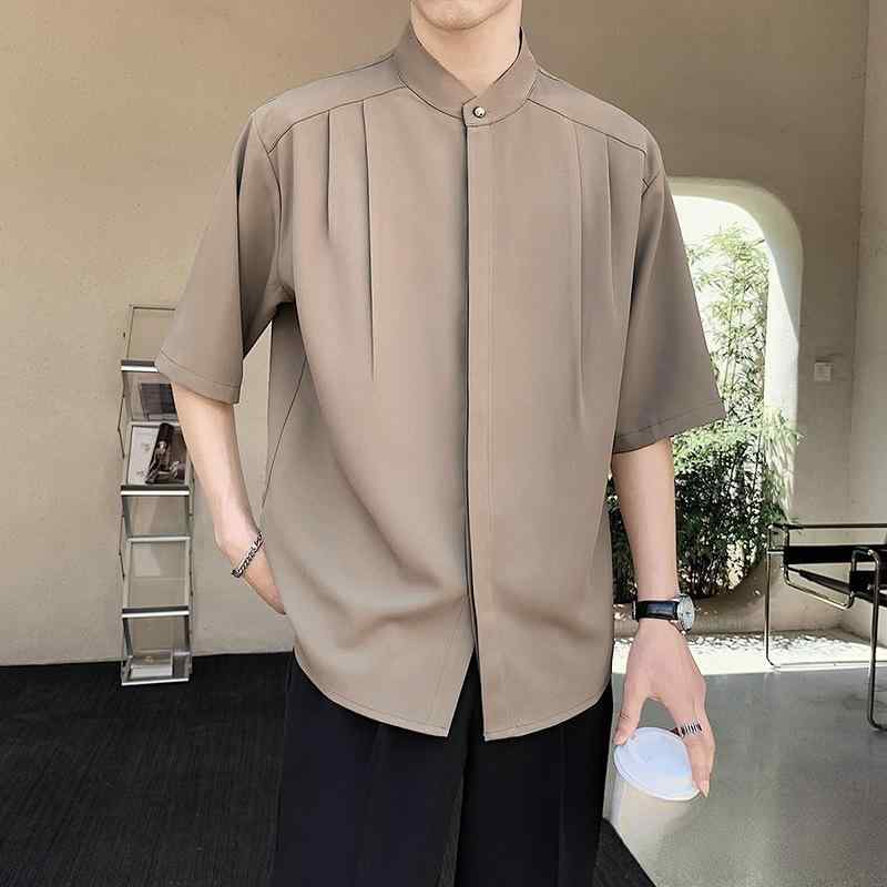 シャツ メンズ 長袖 春秋 形態安定 防シワ ノンアイロン レギュラーカラー レギュラーフィット 無地 ビジネス カジュアル 紳士 ワークシャツ トップス カーキ ブラック
