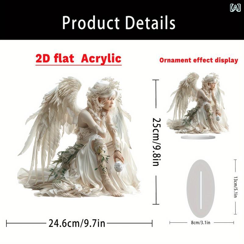 卓上オブジェ 天使 クリスタルボール 癒し 励まし アクリル製 クリア 透明感 ディスプレイ インテリア 雑貨 おしゃれ かわいい リビング 玄関 飾り プレゼント ギフト 贈り物