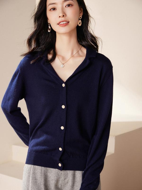 カーディガン レディース テーラードカラー カシミヤ100% 薄手 軽量 秋冬 ショート丈 オフィス 通勤 き..