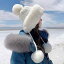 ニット帽 レディース 女性用 防寒 保温 暖かい 裏起毛 厚手 かわいい ポンポン 猫耳デザイン アクリル ..