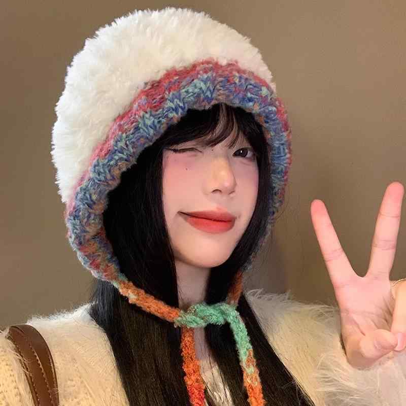 ニット帽 レディース 防寒 防風 あったか 小顔効果 耳あて付き 大きいサイズ ゆったり ふわふわ アクリ..