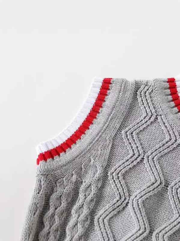 ベスト 男の子 キッズ 小中高生 秋冬 春夏 ニット スクール おしゃれ 重ね着 薄手 綿 コットン 柔らかい プルオーバー カジュアル スクールスタイル 通学着 グレー