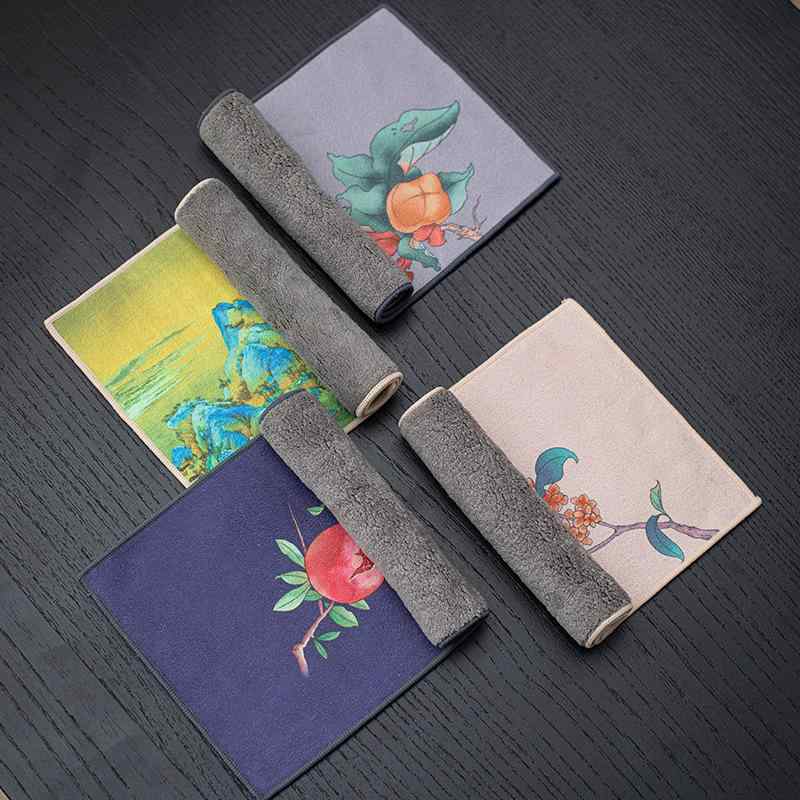 茶巾 吸水性 速乾 家庭用 禅風 高級感 モダンチャイニーズスタイル ティーテーブルクロス 茶器お手入れ 茶道 ティータイム ティーマット 中国茶具 茶席 伝統柄 吉祥デザイン お茶会 来客用 インテリア