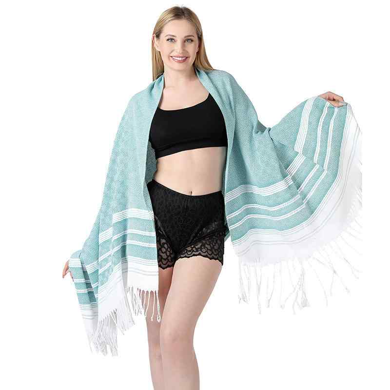 ビーチタオル 男女兼用 ユニセックス 吸水速乾 大判 綿 コットン トルコ製 上質 高級感 ショール バス..