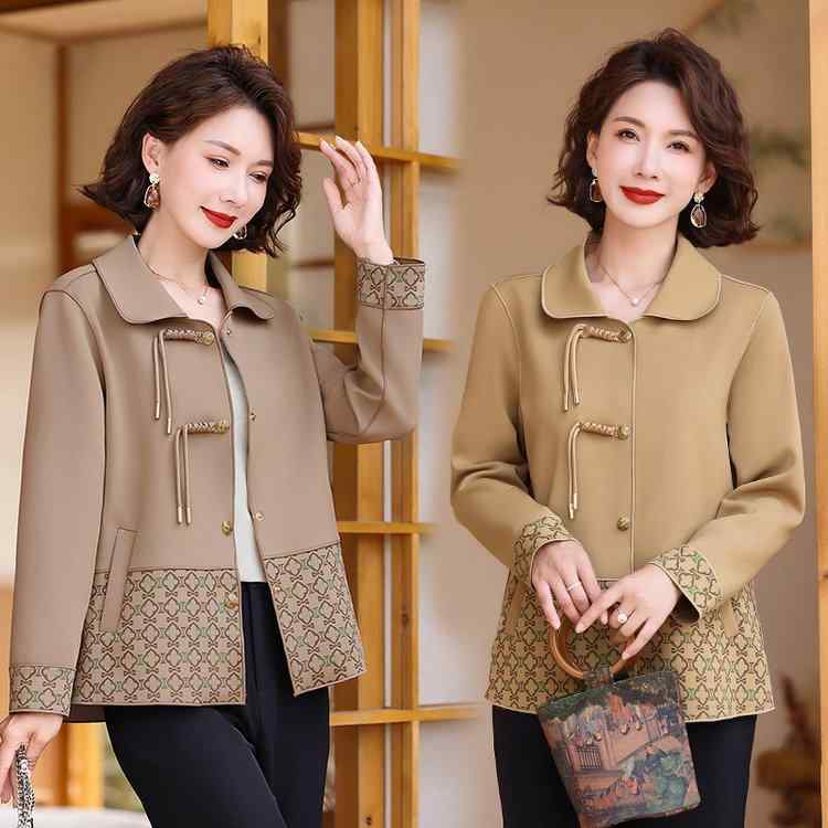 コート ミセス レディース 大きいサイズ ゆったり 体型カバー 春秋 アウター オリエンタル風 おしゃれ ..