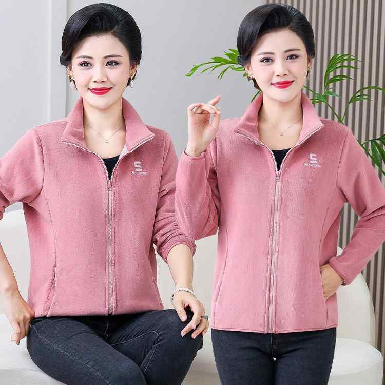 フリース トレーナー レディース 女性用 裏起毛 暖かい 保温 ミセス ママ 秋冬 トップス アウター ポケット付き 綿混 ゆったり オーバーサイズ カジュアル 部屋着 シンプルデザイン 普段使い エレガント