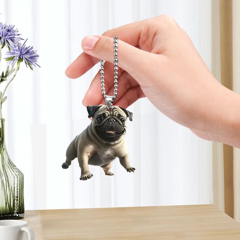 キーホルダー レディース フレンチブルドッグ シャーペイ 犬 アクリル製 バックパック飾り 車用 ファッ..