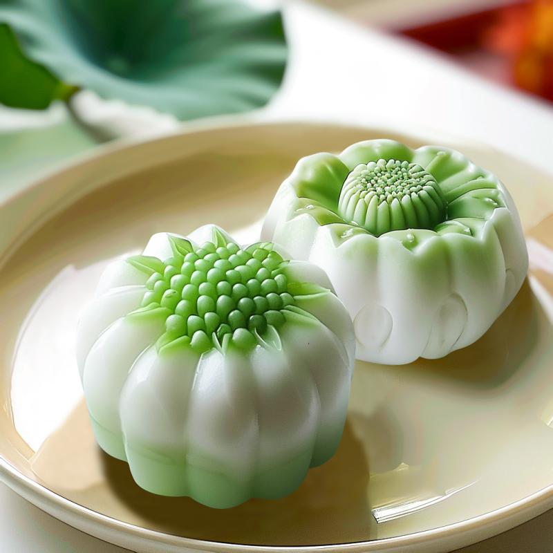 菓子作り 抜き型 家庭用 手作り シリコン製 花つぼみ 蓮の花 花柄 ミニ 緑豆菓子 月餅 和菓子 アイス月..