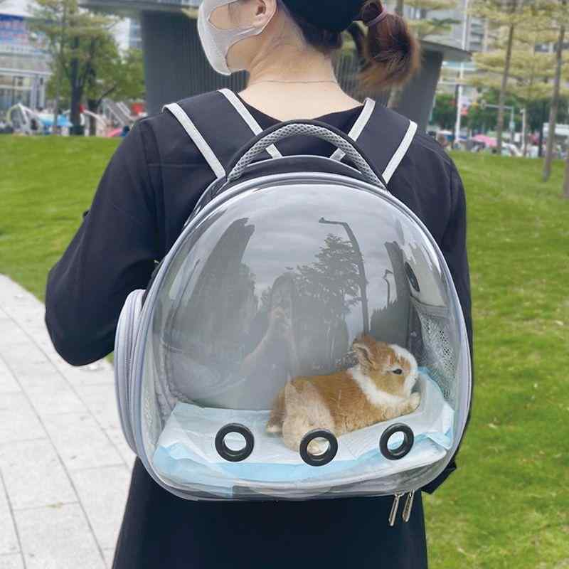 ペットキャリー リュックサック 通気性抜群 メッシュ 小型犬 猫 うさぎ 小動物用 持ち運び 軽量設計 外..