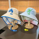 帽子 キッズ ベビー 男の子 女の子 兼用 UVカット 紫外線対策 日よけ つば広 ネックガード ケープ付き 通気性 春夏 かわいい 小顔効果 あご紐(x2)