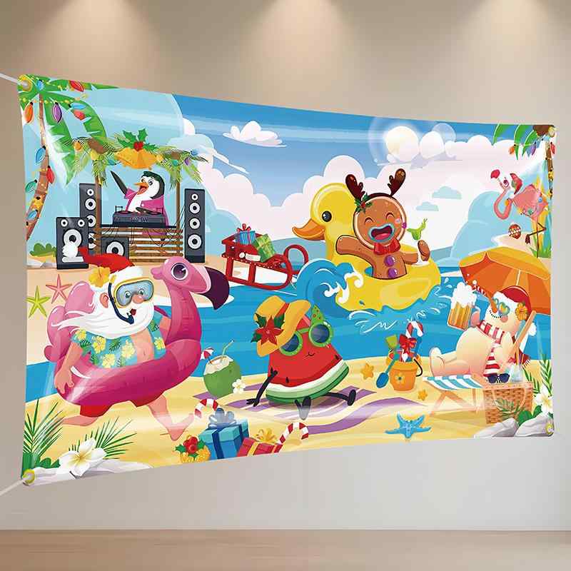 クリスマス タペストリー ウォールデコレーション 大判サイズ おしゃれなパーティー背景布 写真撮影用 部屋飾り 雰囲気作り クリスマスグッズ インテリア 装飾品