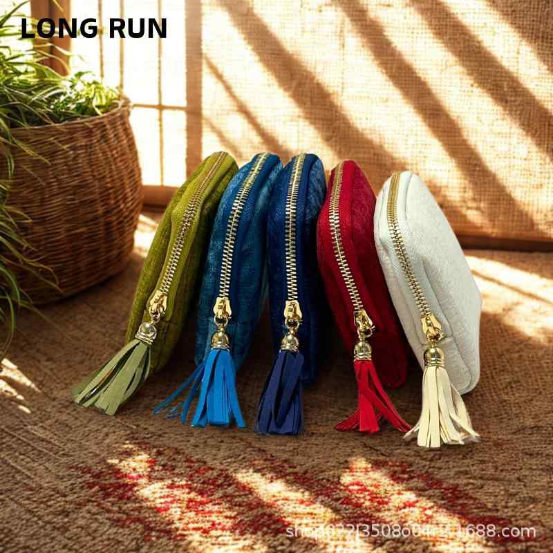 アクセサリーケース 携帯用 トラベル 大容量 多層 仕切り付き ファスナー タッセル付き ネックレス ブ..