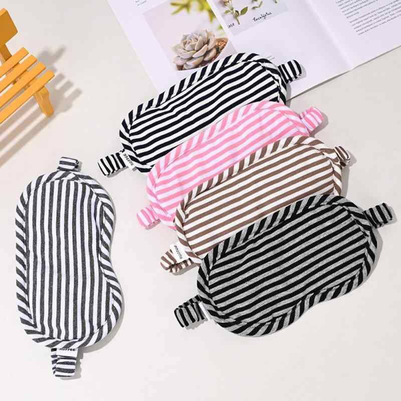 アイマスク 遮光 純綿 コットン ストライプ ボーダー 男女兼用 メンズ レディース キッズ 子供用 睡眠 ..