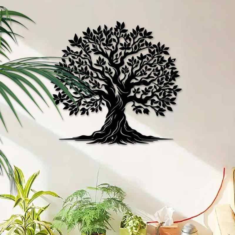 ウォールデコレーション アイアン製 ブラックツリー 壁飾り リビング 寝室 玄関 オフィス モダン シンプル ウォールアート おしゃれ インテリア雑貨 壁掛け(x2)
