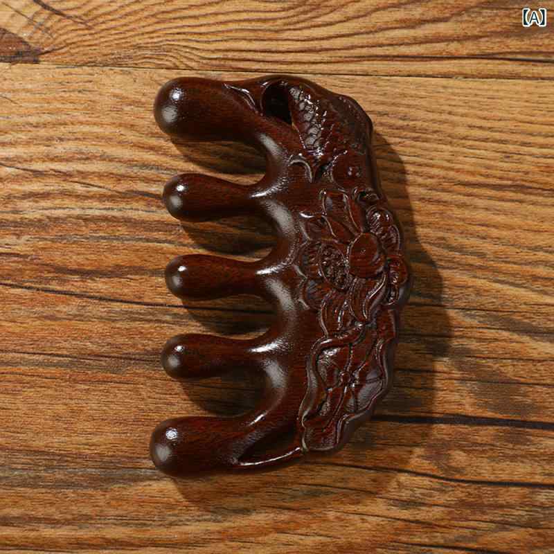 櫛 金糸檀木 木製 マッサージブラシ 経絡 頭皮ケア 鏡付き ギフトセット 結婚祝い 誕生日プレゼント 贈..