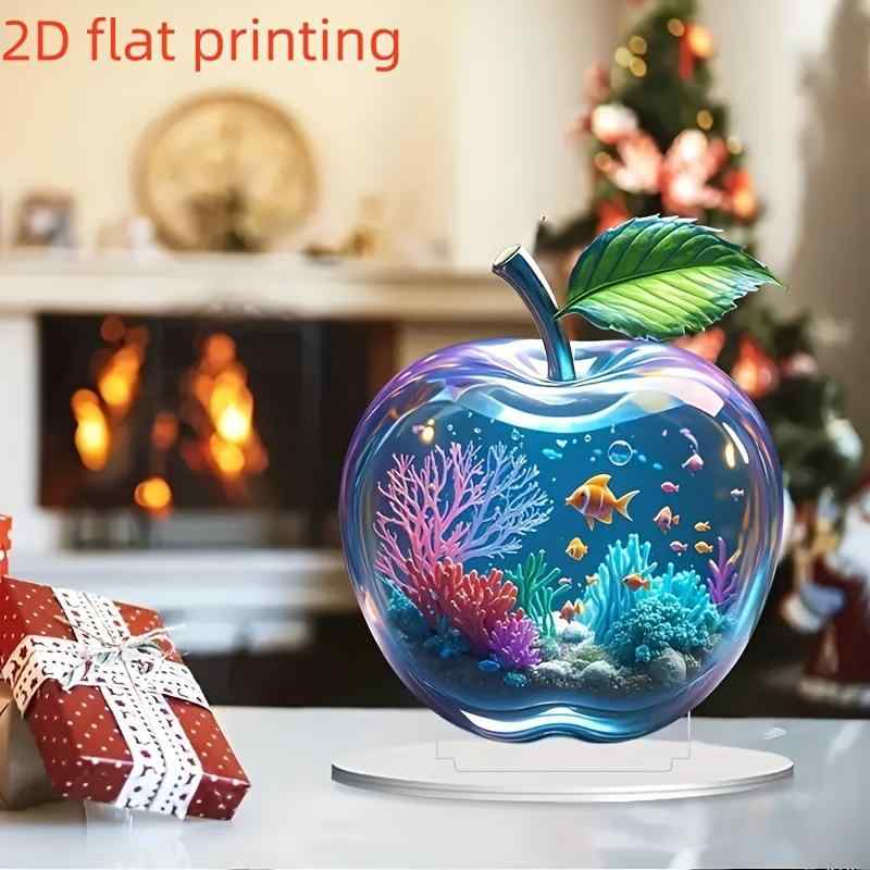 置物 アクリル製 2D平面 水槽 自由に泳ぐ魚 デザイン 卓上 装飾品 リビング ベッドルーム カントリー調 インテリア雑貨(4)