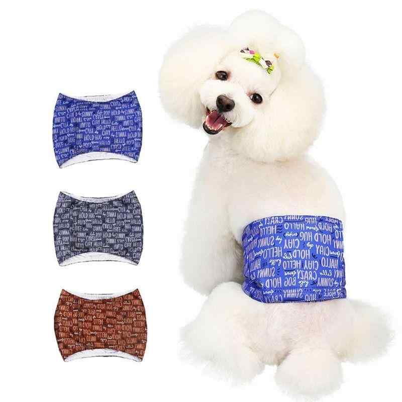 犬用 オス犬 マナーベルト サニタリーパンツ 防水 吸水性 マーキング防止 粗相対策 おむつ プリント柄 ..
