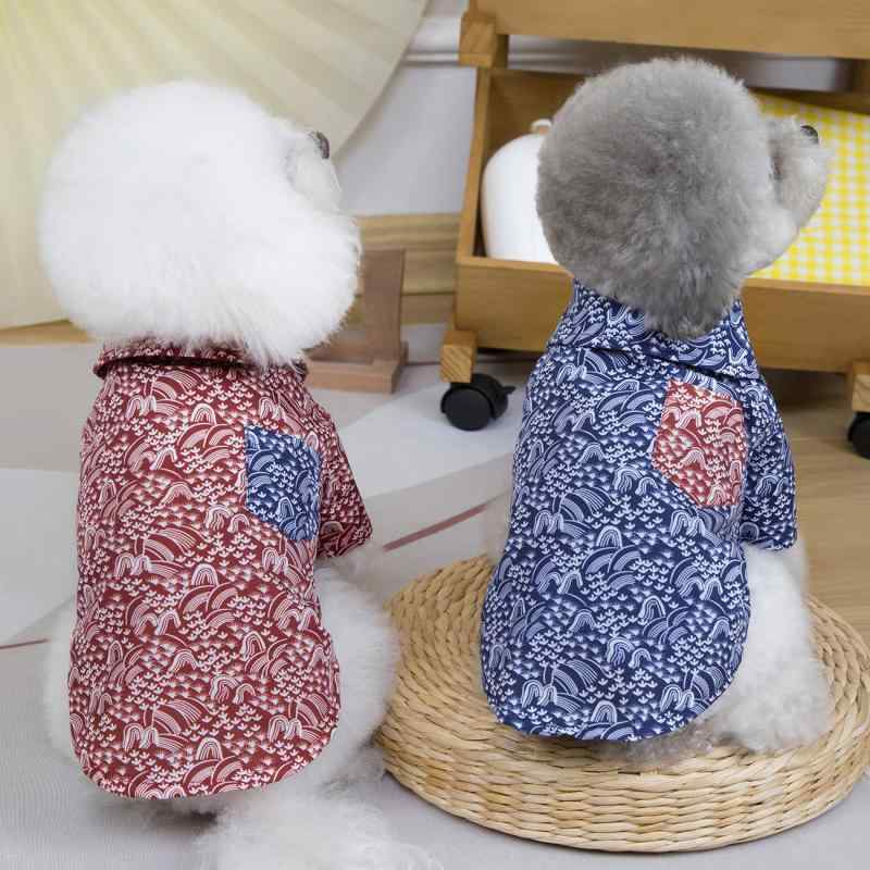 犬服 小型犬用 春夏 薄手 快適 ポリエステル素材 シャツ 半袖シャツ ブリティッシュスタイル おしゃれ ..
