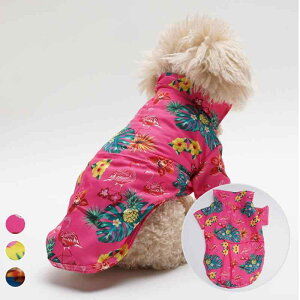 犬猫用 シャツ 春夏 涼しい ハワイアン 総柄 カラフル お散歩 お出かけ ドッグウェア キャットウェア 小型犬 中型犬 大型犬