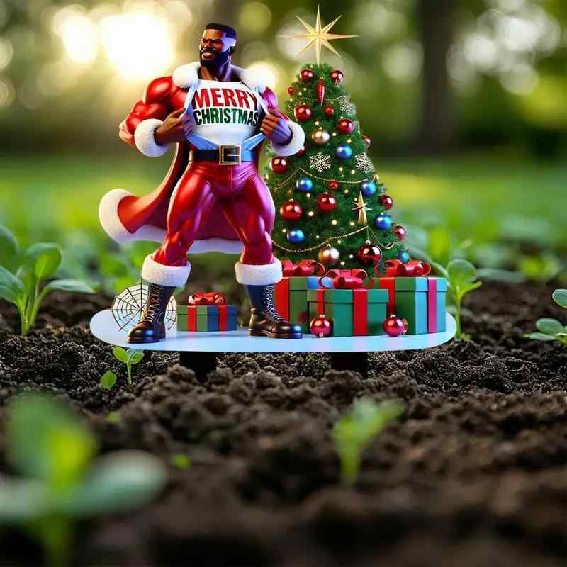 クリスマス ガーデンピック アクリル製 エルフ おしゃれ 地中差し 鉢植え 観葉植物 庭 飾り デコレーシ..