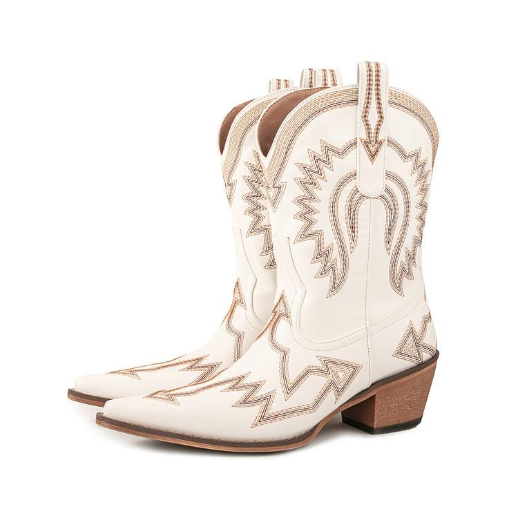 ショートブーツ レディース 保温 暖かい 脚長効果 太ヒール チャンキーヒール ハイヒール ポインテッドトゥ スリッポン PUレザー ステ..