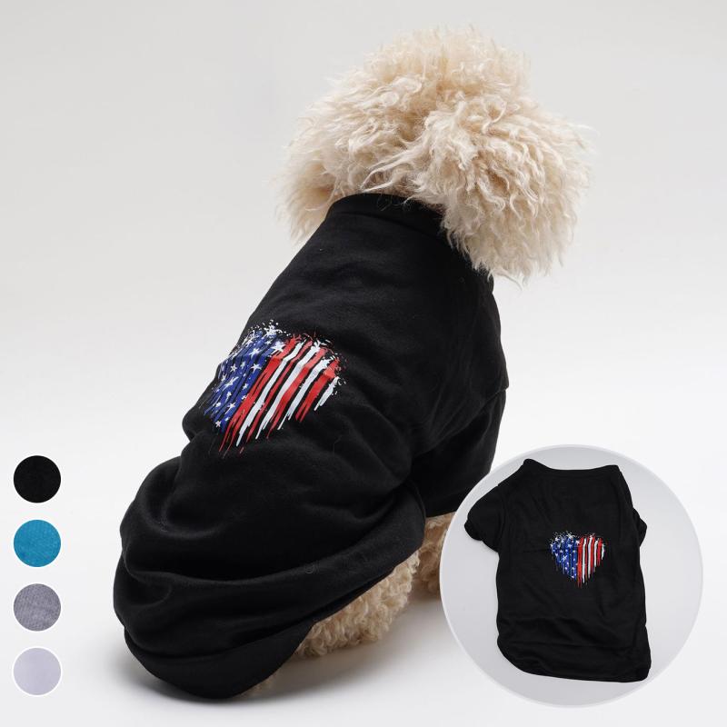 ドッグウェア 春夏用 小型犬 中型犬 薄手 通気性 丸首 半袖Tシャツ カジュアル 散歩 部屋着 お出かけ ..