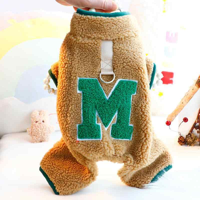 犬服 小型犬 ドッグウェア 秋冬用 厚手 かわいい 四足 フリース 中綿 ジャケット リード穴付き カジュ..