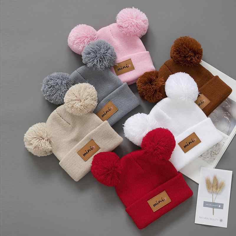 ニット帽 キッズ ベビー 男の子 女の子 子供 赤ちゃん 秋冬 アクリル かわいい ポンポン アルファベッ..