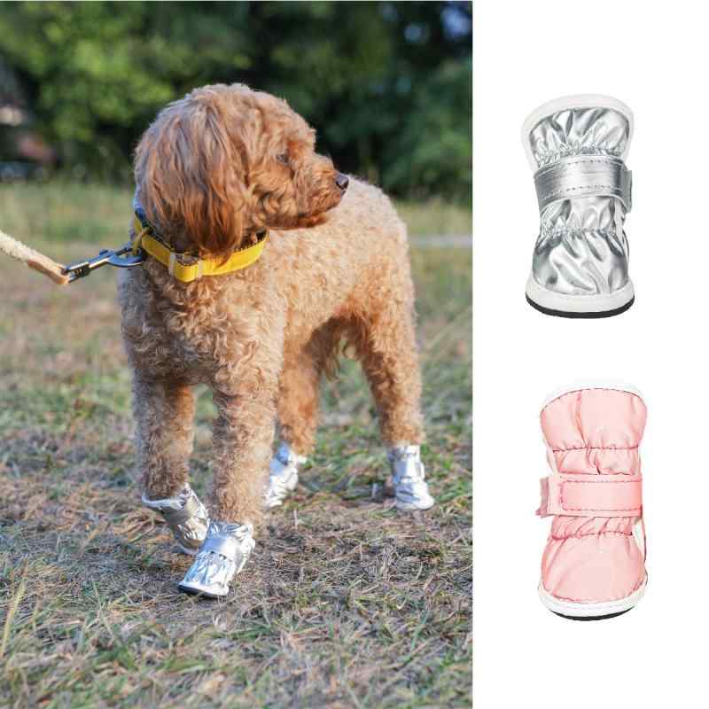ドッグブーツ 小型犬用 防水 防寒 脱げにくい 滑り止め 保温 雪遊び 散歩 トイプードル ビションフリー..