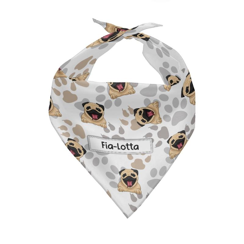 犬用 ペット用 オリジナルプリント 名入れ スタイ よだれかけ バンダナ かわいい カートゥーン柄 カジ..