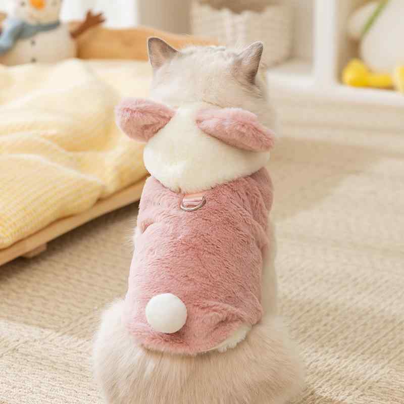 ペットウェア 秋冬 保温 あったか かわいい クマ フード付き ボア 2足 ドッグウェア キャットウェア 犬..