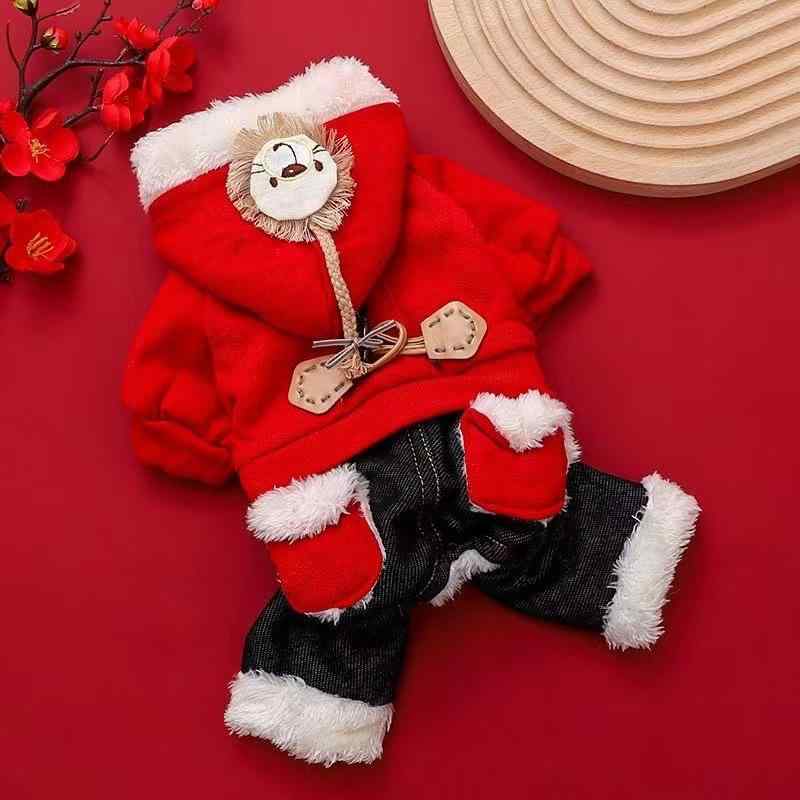 犬服 ドッグウェア 小型犬用 厚手 裏起毛 つなぎ 秋冬用 トイプードル ビション ポメラニアン 防寒 保..