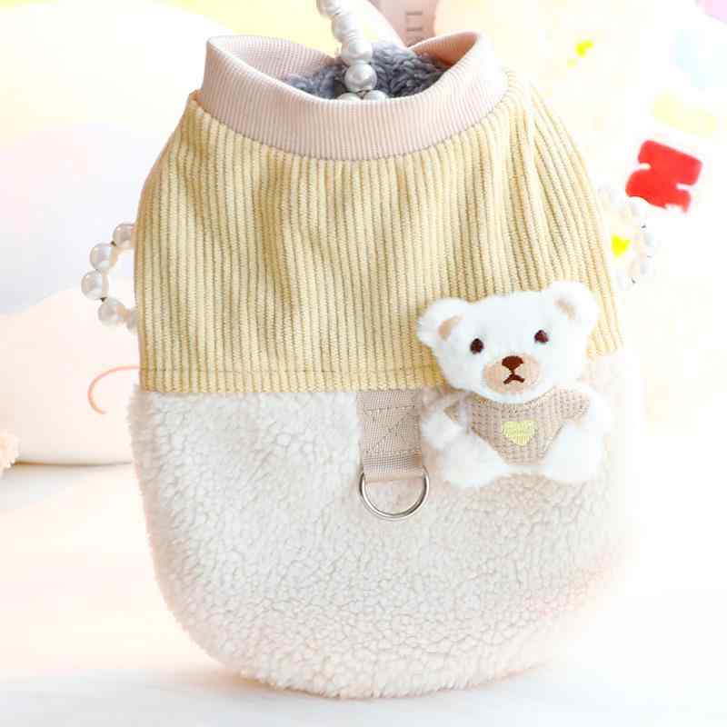 ペット服 小型犬 猫用 ドッグウェア キャットウェア 秋冬 厚手 防寒 ハーネス一体型 中綿ジャケット コ..