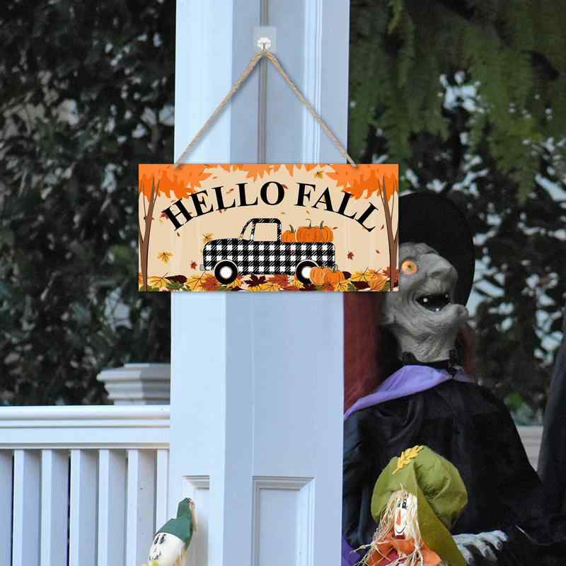 ドアプレート ハロウィン 玄関 ウェルカムボード 木製 長方形 おしゃれな装飾 モダン シンプル インテリア 壁掛け オーナメント オブジェ(x2)